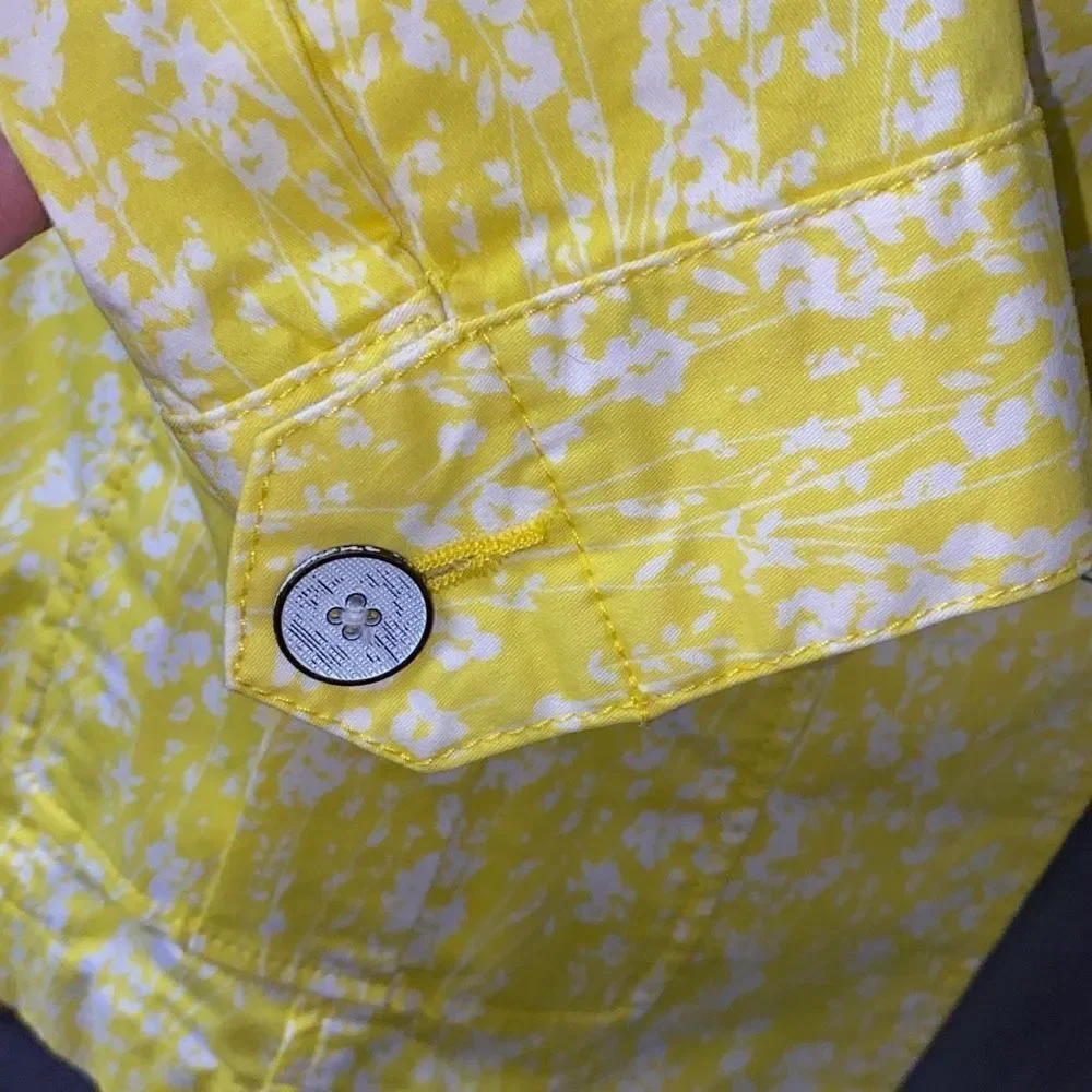 CAbi Utility Jacket Field of Daises 5160 Yellow Coat XS - Picture 7 of 9